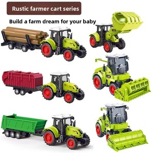 Modellino in Plastica Scala 1:5 Trattore Agricolo a Inerzia con Carro, Giocattolo per Bambini da 0-24 Mesi - Product Image 1