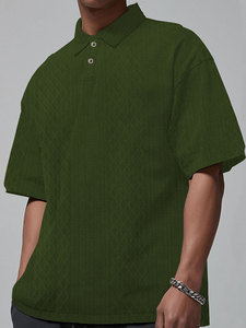 Quần Áo thể thao nam mùa hè phù hợp với áo thun cổ màu trơn tay ngắn quần short rộng in lụa mỏng phù hợp với mô hình nhân vật - Product Image 4