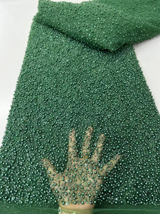 I. ai नई डिजाइन और मोल्स अफ्रीका के फीके कपड़े फीता कपड़े के साथ स्क्वेन फीता कपड़े की दुल्हन शादी की पार्टी सामग्री - Product Image 4