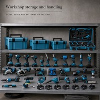 Kit d'outils sans fil polyvalent avec batteries, chargeur et souffleur pour la maison, le jardin, le garage et les travaux d'entretien extérieur