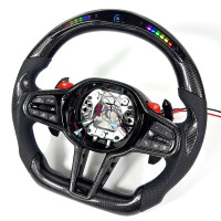 Volant personnalisé en fibre de carbone avec LED compatible avec G28, G21, G81, G22, G82, G20, G29, G30, G31, G38, G32, M3, M4, M5, M6
