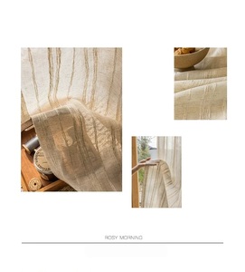 Vorhangstoff Premium Gestreifter Gewebter <span class=keywords><strong>Tüll</strong></span> Textil Maßgefertigte Breite Sichtschutz Lichtfilterndes Material <span class=keywords><strong>Meterware</strong></span> - Product Image 3