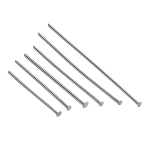 Broches plates en acier inoxydable 60 mm, accessoires de bijouterie, clous pour boucles d'oreilles, matériaux pour la fabrication artisanale de bijoux, broches courbées en forme de T - Product Image 5