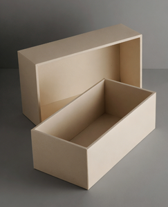 बेज न्यूनतम लिफ्ट-ऑफ ढक्कन लंबे सार्वभौमिक पैकेजिंग बॉक्स - Product Image 1