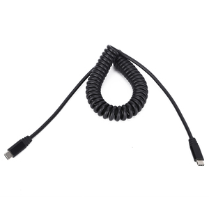 Custom Coil <strong>USB</strong> <strong>Type</strong> <strong>C</strong> to <strong>C</strong> Alloy Aluminum Shell Cable Customized <strong>USB</strong>-<strong>C</strong> 3A 5A 20W 60W 100W USBC Spring Spiral Curly Coiled Cable
