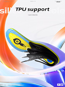 Plantilla Deportiva Antideslizante con Soporte para el Arco del Pie, Silicona TPU EVA, Antideslizante, Antitorsión, Antiesguinces, para <span class=keywords><strong>Zapatos</strong></span> de Bádminton - Product Image 5