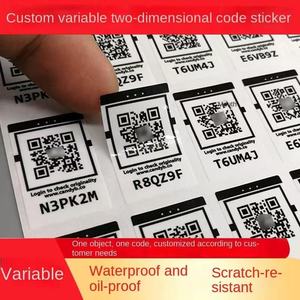 İki Boyutlu Kod Barkod Etiket Yapışkanlı Etiket Özel Değişken Sahteciliğe Karşı Etiket Süpermarket Yazıcı Etiketleri Vinil - Product Image 6
