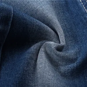 Tissu denim sergé extensible bleu foncé, pour femmes, jeans, production