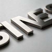 Letras de Acero Inoxidable Cepillado Cortadas con Láser CNC, Letrero Metálico Multitono con Fuente Personalizada para Decoración de Hoteles, Oficinas, Salones y Recepciones