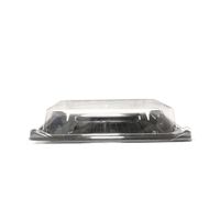Plateaux rectangulaires jetables japonais d'assiette de sushi de sashimi de récipient d'emballage alimentaire à emporter de catégorie comestible