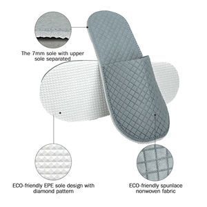 Chaussons jetables biodégradables à ultrasons en tissu non tissé Spunlace pour hôtel et spa - Product Image 2