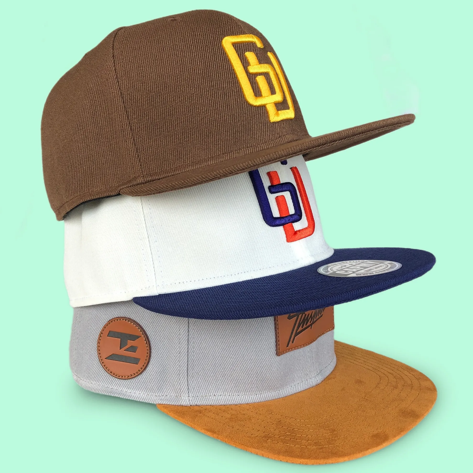 Hochwertige flachschirmmode Hip Hop-Snapback-Hüte Kappe, Großhandel Unisex-Snapback-Hüte individuelle Stickerei Logo passende Snapback-Kappe