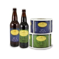 Impression d'étiquettes adhésives personnalisées, étiquettes de bouteilles de vin et de bière de qualité supérieure, étiquettes d'emballage en vinyle imperméables