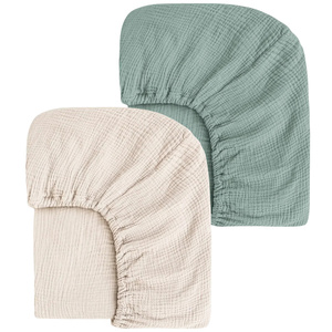 Funda Transpirable para Colchón de Cuna, Sábana Ajustable Suave, Ajuste Universal, Lavable y Duradera, Funda para Cuna de Bebé para Dormir - Product Image 5