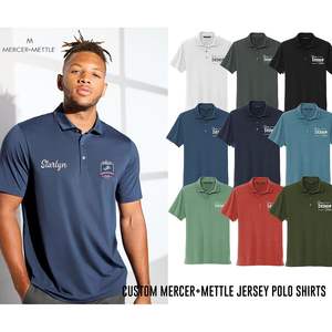 Mercer + Mettle personalizado bordado antiarrugas elástico para polos para hombre agregar textos de logotipo oscuro nombre del producto para hombre - Product Image 3