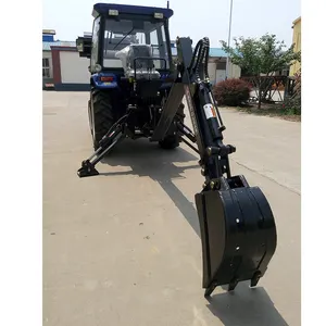 New trang trại máy kéo pto-driven backhoe tập tin đính kèm với log vật lộn ngón tay cái và xô để sử dụng nhà loader và backhoe loader