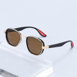 Nueva Tendencia de Moda, Gafas de Sol de Plástico Personalizadas, Lentes de PC con Protección UV400, Montura Ovalada para Hombre - Product Image 4