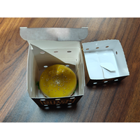 Boîte à hamburger de qualité supérieure, portable, facile à ouvrir, avec fermeture éclair recyclée, emballage alimentaire, logo personnalisé