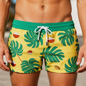 One-Stop OEM ODM Service High Waisted Quick Dry <strong>Swimshorts</strong> Swim Trunks Men Boardshorts Boxer Liner 3 Inch Beach Shorts - Product Image 1