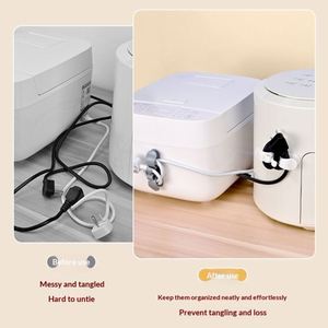 Organisateur de câbles pour cuisine en TPR souple, réutilisable pour la fixation des prises électriques domestiques, enrouleur de cordon, pince à câble - Product Image 2