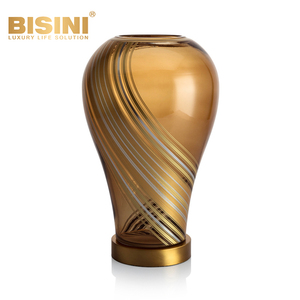 Grande Vaso in Vetro Colorato per Villa, Accessorio di Lusso per <span class=keywords><strong>Soggiorno</strong></span>, Vaso da Terra in Vetro Colorato per Ingresso - Product Image 5