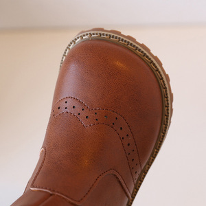 Fashion Autumn Microfiber Leather Plush Warm Children's Knight Zipper Winter Kids Boots <b>Knee</b> Girl <b>High</b> Boots - Product Image 4