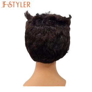 FSTYLER perruques brunes courtes pour hommes perruques de <span class=keywords><strong>carnaval</strong></span> d'Halloween HotSale vente en gros usine personnaliser perruques de cosplay synthétiques de fête - Product Image 3