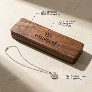 Caja Organizadora de Joyas de Madera Hecha a Mano de Lujo, Porta Joyas Grabado Personalizado, Caja de Regalo para Recuerdos - Product Image 4
