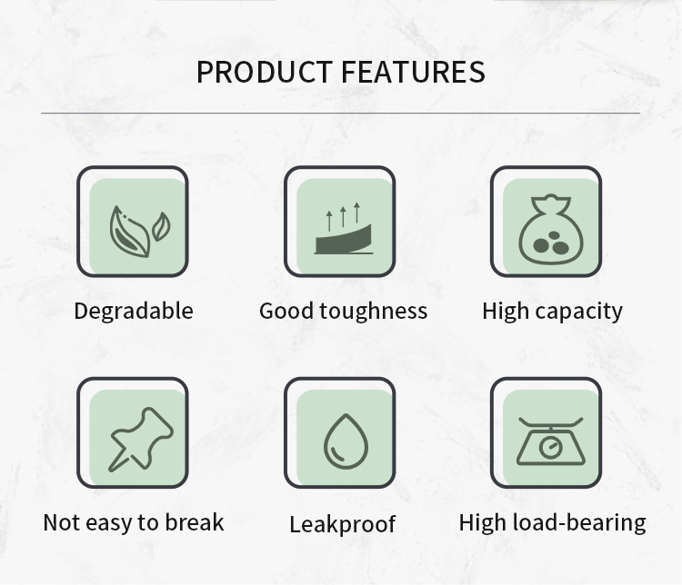 2022 Hot Sale 100% Compostable Biodegradable Household Catering Food Truck Trash Waste Garbage Bag