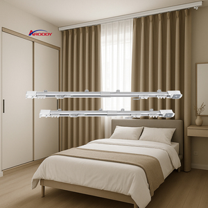 ARODDY 2.5-4.5m <strong>Curtains</strong> Rail and Rods Auto Automatic <strong>Motor</strong> Homekit <strong>Electric</strong> Mated <strong>Curtain</strong> System <strong>Curtain</strong> Rail - Product Image 1