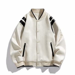 Chaqueta de Béisbol de Gamuza para Hombre, Estilo Juvenil Holgado, Nueva Colección Otoño Plankton Shuai - Product Image 1