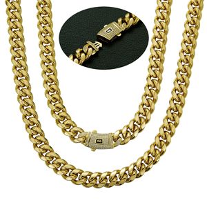 <span class=keywords><strong>Collana</strong></span> a Catena Monaco <span class=keywords><strong>in</strong></span> Acciaio Inossidabile Placcato <span class=keywords><strong>Oro</strong></span> 14K, Gioielli Hip Hop <span class=keywords><strong>da</strong></span> <span class=keywords><strong>Uomo</strong></span>, Non si Ossida, Vendita Calda - Product Image 3
