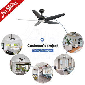 1stshine LED quạt trần 52 inch DC động cơ tiếng ồn thấp 5 lưỡi nhựa thông minh quạt trần với điều khiển từ xa - Product Image 5
