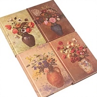 Diario de mano con tapa dura, diseño de cuadro famoso, páginas a color retro, bronceado, estilo europeo, exquisito regalo para estudiantes