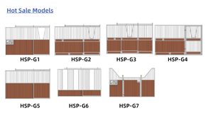 Partisi kios tergalvanis bahan kuda prefabrikasi portabel dengan peralatan atap eksternal Internal untuk pertanian - Product Image 4