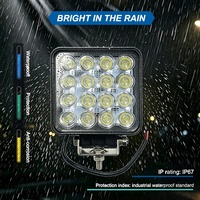 Luz LED de trabajo para camión de 4,3 pulgadas, 48W, IP67, foco todoterreno para camioneta de coche, barco, carrito de Golf, quitanieves, cortacésped, ATV UTV DC10/60V
