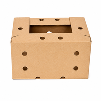 Op maat bedrukte recyclebare kraft golfkartonnen stevige dozen voor fruit- en groenteverpakkingen, aangepast logo ontwerp, groothandel leverancier