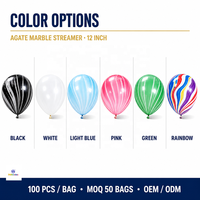 Lot de ballons en latex agate en gros CE/EN71/BSCI/CPC - Incluant 10 ballons de 12 pouces pour mariages, anniversaires et fêtes