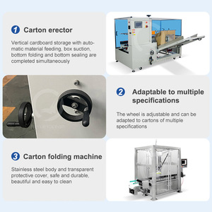 OCEAN Ligne d'emballage monteur de boîtes en carton entièrement automatique Petite machine d'emballage de joints de boîtes en carton à grande vitesse - Product Image 4