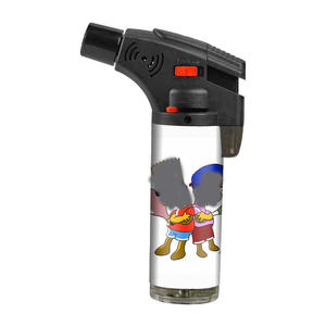 TECHNO ODM OEM Logo Personnalisé Pas Cher Vente en Gros Flamme Bleue Puissant Portable Jet Incliné Torche Briquet avec Serrure de Sécurité - Product Image 2