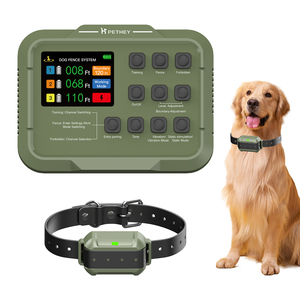 Clôture sans fil portable pour chien Collier d'entraînement aux chocs électriques IPX7 Système de confinement pour chien radar étanche - Product Image 1