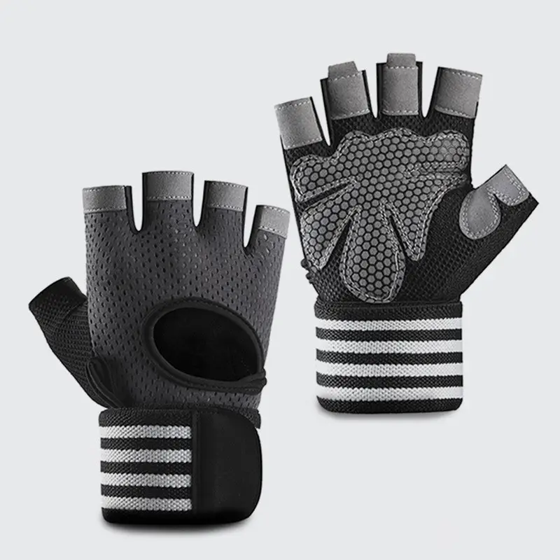 Ollas Unisex Fitness Nylon Radfahren Halbfinger Gewichtheben Handschuhe Training Handschuhe Training Sport Fitnessstudio Handschuhe Herren