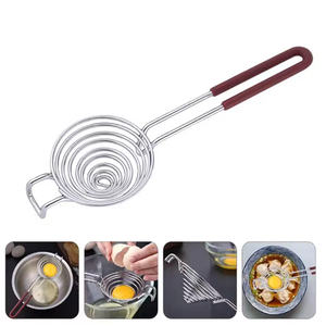 Herramienta de cocina de acero inoxidable, filtro para tamizar huevos, separador de huevos, separador de yema de huevo, separador de clara para hornear pasteles, uso doméstico - Product Image 6