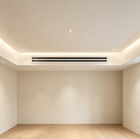 Grille de ventilation linéaire moderne à 2 fentes en alliage d'aluminium pour systèmes CVC commerciaux extérieurs et salons
