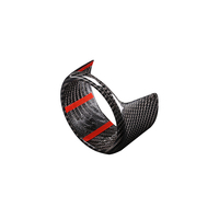 Couverture de logo de calandre centrale avant en fibre de carbone véritable pour Alfa Romeo Stelvio 2017-2019, cadre de décoration extérieure