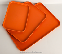 Plateau et plateaux en plastique réutilisables sans BPA pour servir des plats, apéritif, dessert aux fruits, plateaux de service empilables