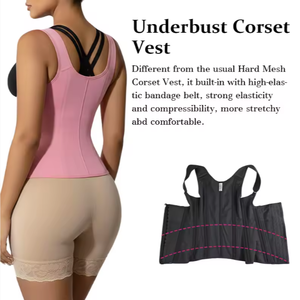 Corsé de malla rígida de alta compresión para mujer |   Faja Reductora de Cintura Tipo Reloj de Arena, Faja Colombiana Moldeadora de Abdomen, Chaleco Moldeador Corporal - Product Image 6