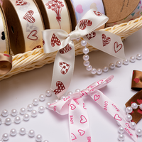 Rubans en satin personnalisés avec nœuds, rubans imprimés pour Noël, rubans de célébration pour la décoration de cadeaux, nœuds pour cadeaux floraux