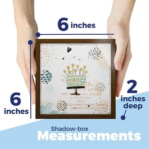 6*6*2 Inch Wooden <strong>Shadow</strong> <strong>Box</strong> with Glass Front - Product Image 3
