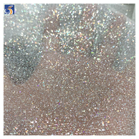 YX992 2026 holografik Super putih debu Glitter kain Tulle lembut Flash berkilau Mesh Glitter kain pernikahan pengantin